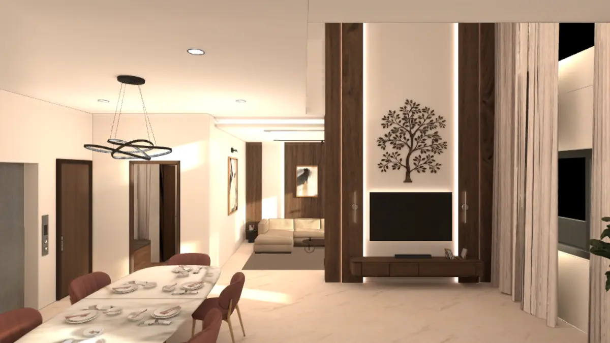 The same view at 15 seconds: textures, pictures and the marble floor resolved to full detail